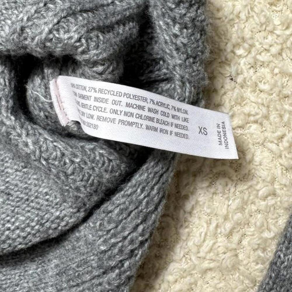 Lightweight V-Neck Sweater Soft Touch Oversized Grey Auden XS NWT - Picture 5 of 8